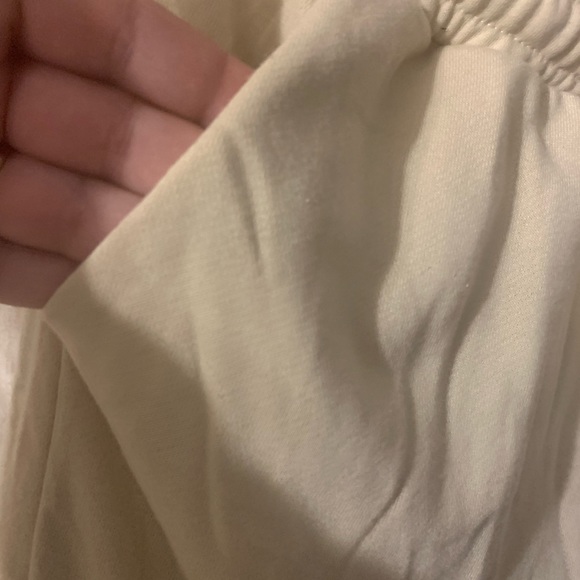 Cargo joggers in cream with drawstring elastic waist and ankles. New in bag. - Picture 4 of 9